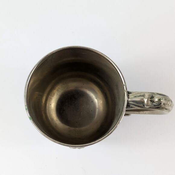 Corbell & Co Silverplated Repousse Cup Mug Signed English Maker Mark Castle - Picture 5 of 14